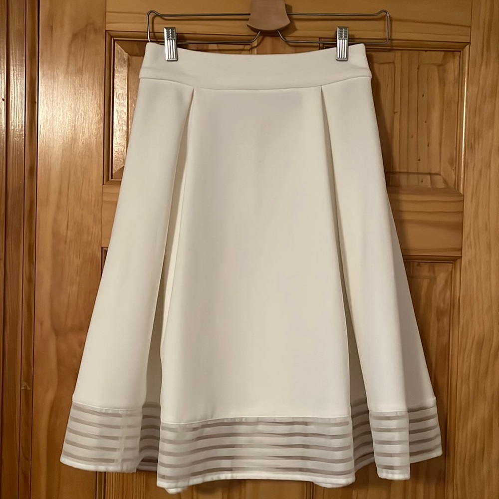 White A-line Skirt
